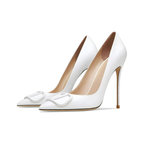 Mexidon Zapatillas de Tacón Alto Mujer | Punta Fina, Hebilla con Pedrería y Tacón de Aguja