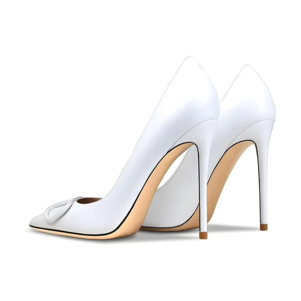 Mexidon Zapatillas de Tacón Alto Mujer | Punta Fina, Hebilla con Pedrería y Tacón de Aguja