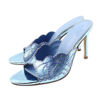 Mexidon Sandalias de Tacón Alto Mujer | Punta Abierta con Flor y Pedrería