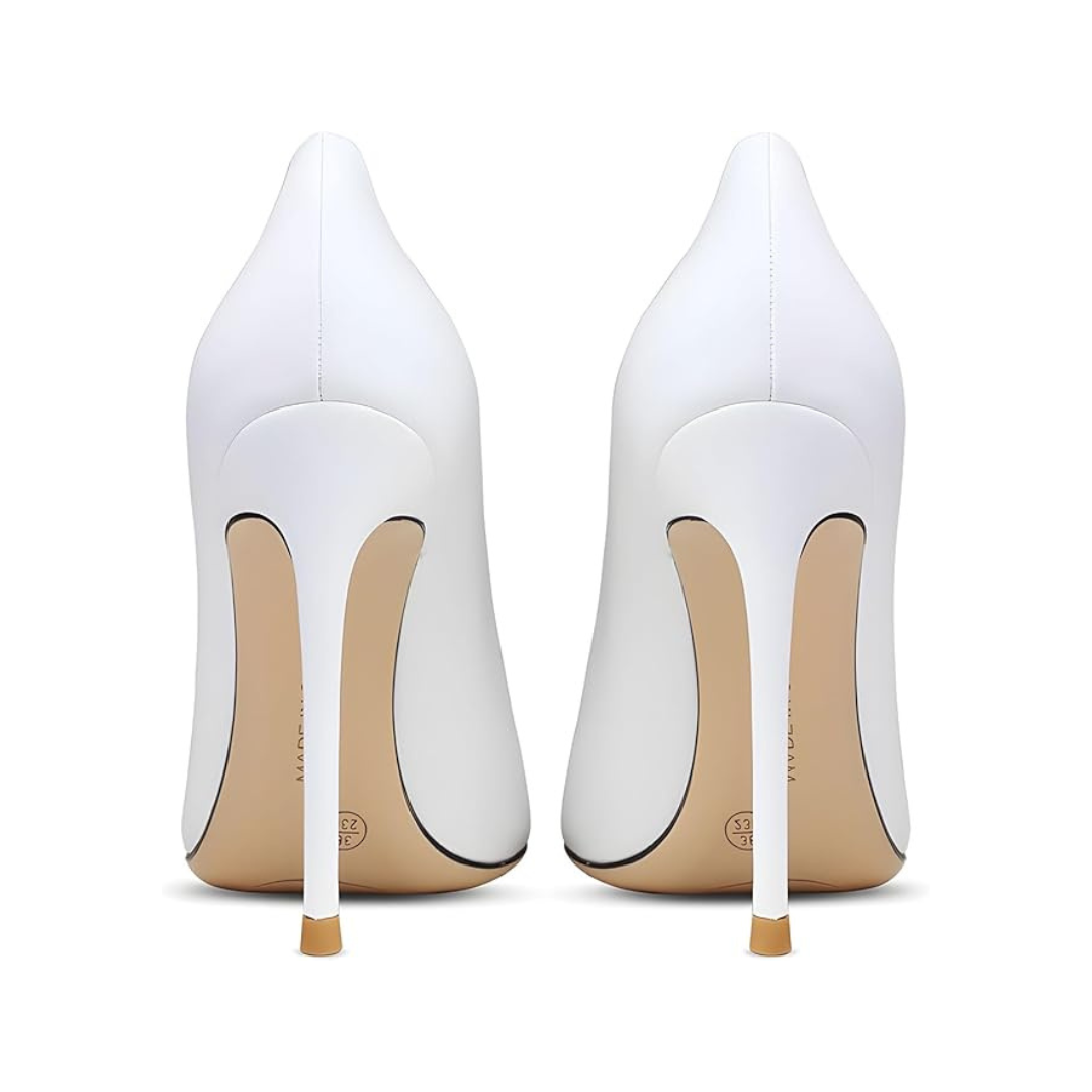 Mexidon Zapatillas de Tacón Alto Mujer | Punta Fina, Hebilla con Pedrería y Tacón de Aguja