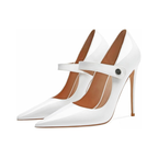 Mexidon Zapatillas de Tacón Alto Mujer | Punta Fina y Correa Elegante