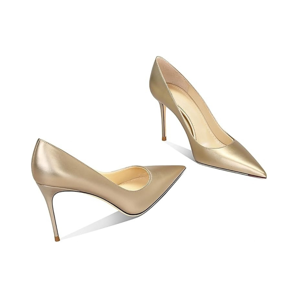 Mexidon Zapatillas de Tacón Alto Mujer | Punta Fina y Diseño Elegante Slip-On