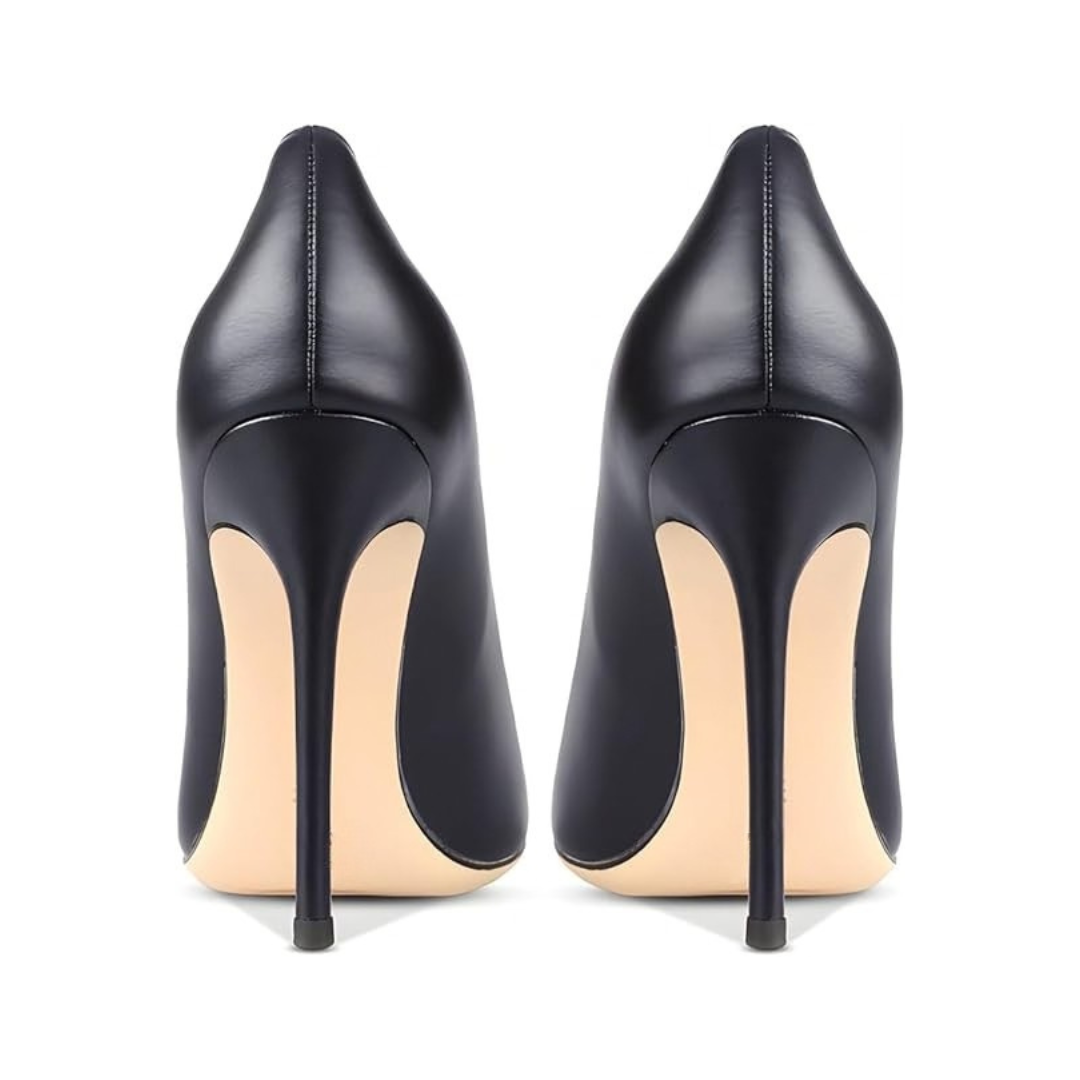 Mexidon Zapatillas de Tacón Alto Mujer | Punta Fina, Hebilla con Pedrería y Tacón de Aguja