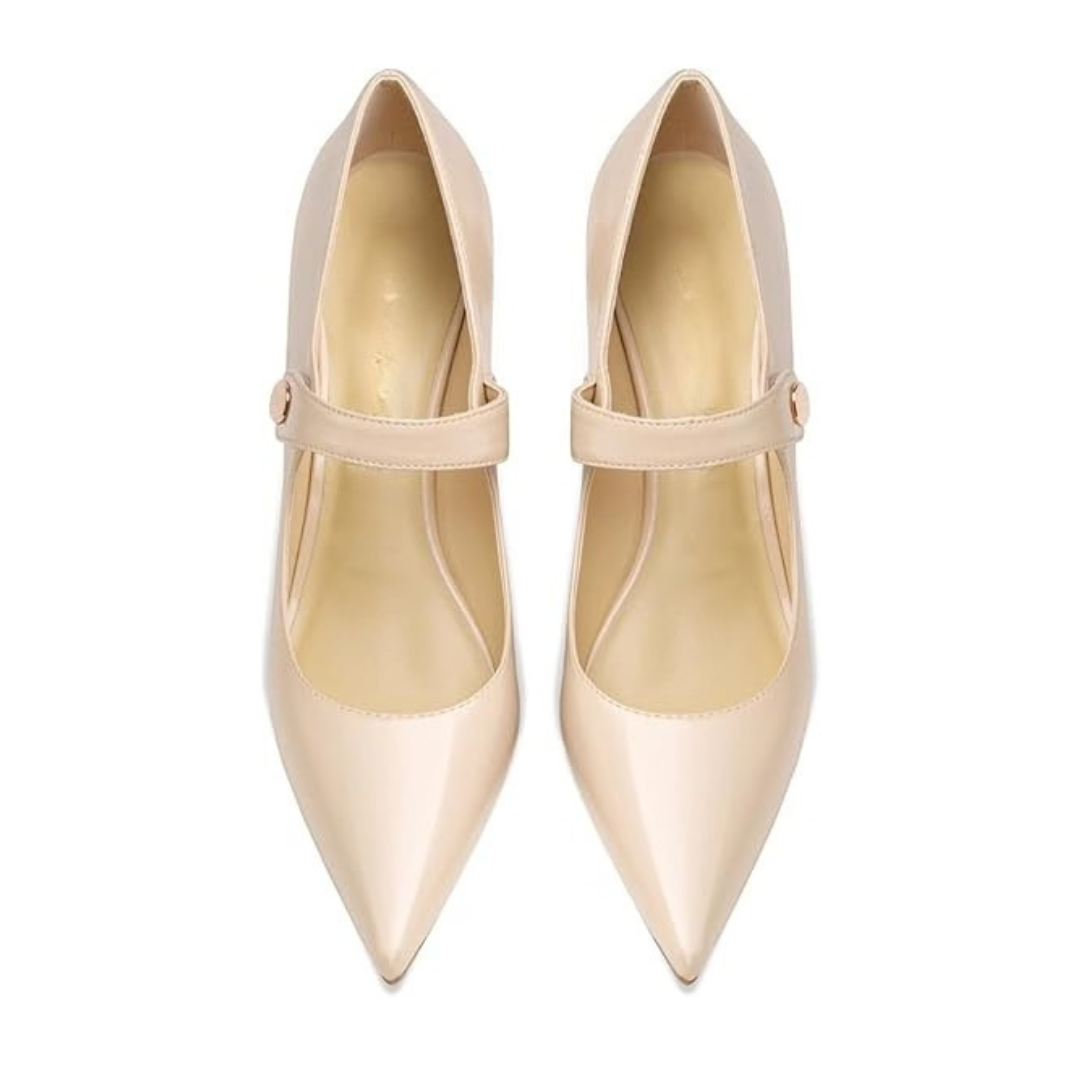 Mexidon Zapatillas de Tacón Alto Mujer | Punta Fina y Correa Elegante