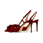 Mexidon Zapatillas de Tacón Alto Mujer | Punta Fina con Flor Decorativa y Correa