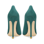 Mexidon Zapatillas de Tacón Alto Mujer | Punta Fina y Hebilla con Pedrería