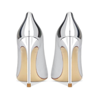 Mexidon Zapatillas de Tacón Alto Mujer | Punta Fina con Mariposa y Lentejuelas