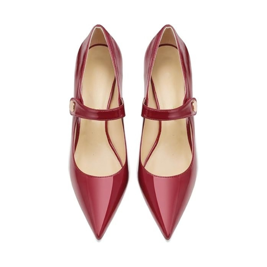 Mexidon Zapatillas de Tacón Alto Mujer | Punta Fina y Correa Elegante