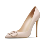 Mexidon Zapatillas de Tacón Alto Mujer | Punta Fina, Hebilla con Pedrería y Tacón de Aguja